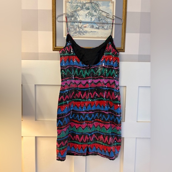 Vintage Silk Sequin Dress Size 12 - Picture 5 of 7